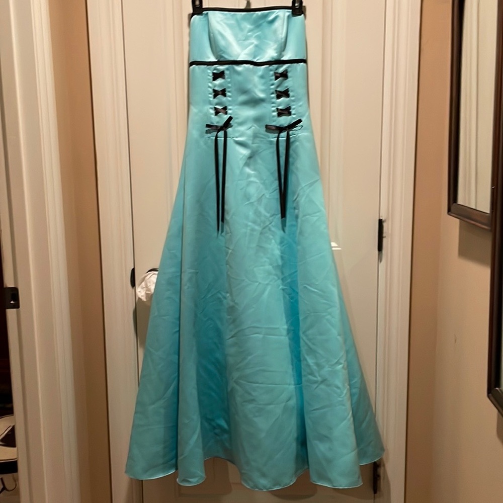 Gunne Sax 5/6 Jessica McClintock Strapless Prom Homecoming Formal Gown - Picture 14 of 16